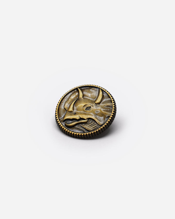 Triceratops Power Coin Pin